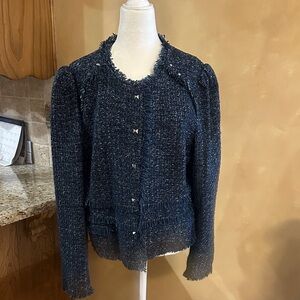 INC International Concepts Black Tweed Blazer